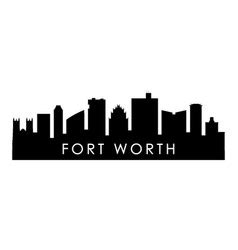 Fort worth skyline silhouette Royalty Free Vector Image