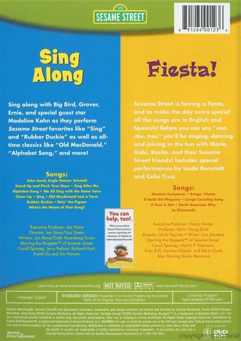 Sesame Street: Fiesta / Sing Along (Double Feature) (DVD 2008) | DVD Empire