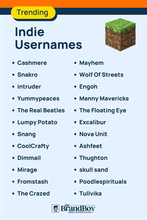 Cool Usernames For Minecraft