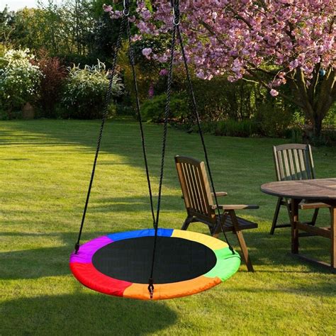 Luna's Elegant Home 40" Waterproof Saucer Tree Swing, Indoor/Outdoor ...