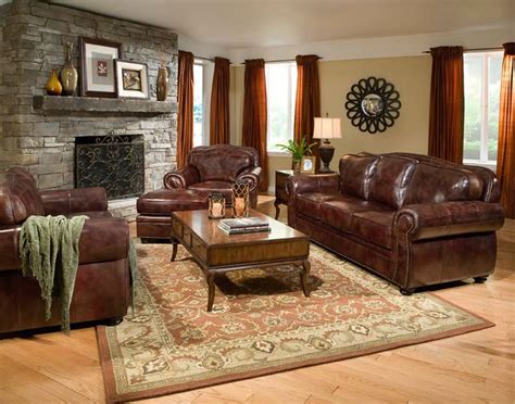 Brown Leather Furniture for Stylish Living Room Decor