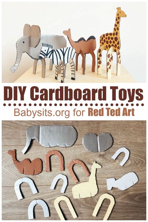 Easy Cardboard Animal Toys - Red Ted Art - Kids Crafts