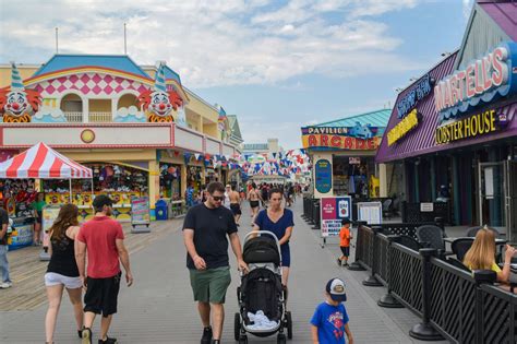 Point Pleasant Beach Boardwalk, Beachfront, Inlet, Some Businesses to ...