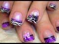Robin Moses Nail Art: Hot Pink Nails with Black and Silver Zebra Animal print Nails! "zebra ...