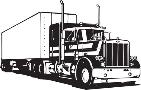 Semi Truck Vector Free at GetDrawings | Free download