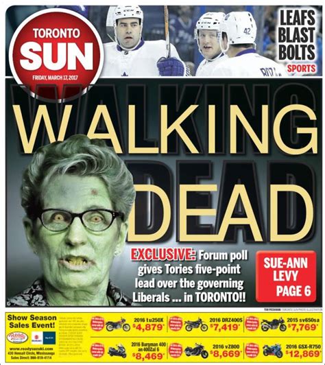 Toronto Sun Front Page / Toronto Sun Don T Miss Today S Toronto Sun ...