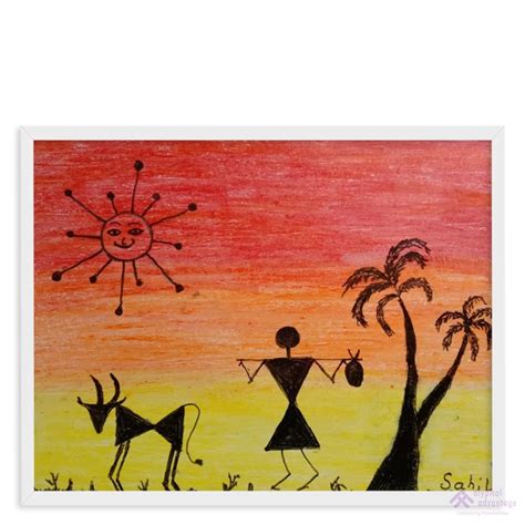 Buy Warli Acrylic Painting | Artwork by a Person with Disabilities ...