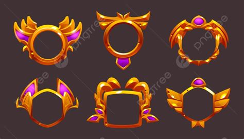 Ui Game Frames Frame Gold, Frame, Set, With PNG and Vector with Transparent Background for Free ...