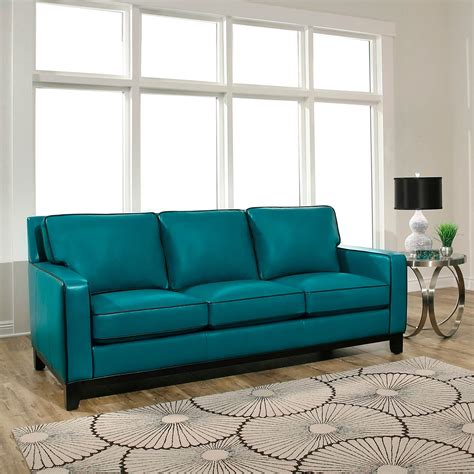 Contemporary color meets sleek style with the Ibiza Aquamarine Sofa ...