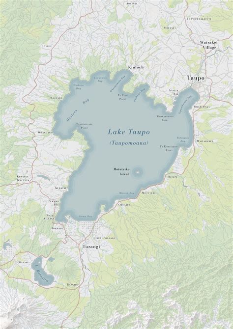 Lake Taupo Print | The Map Kiwi