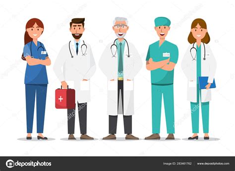 Set of doctor cartoon characters. Medical staff team concept in Stock Vector Image by ©Isarapic ...