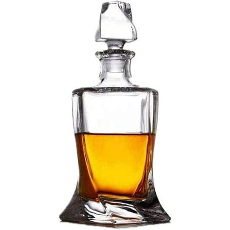 Whiskey Decanter Set, Glass Decanter & 6 Glasses, Wine Bottle Home Bar Accessories, Sparkling ...