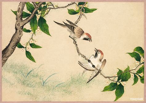 Gossiping Sparrows (18th Century) painting in high resolut… | Flickr