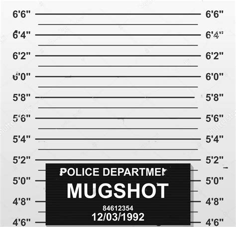 Fondos personalizados de Mugshot de policía, telón de fotografía de alta calidad, Impresión de ...