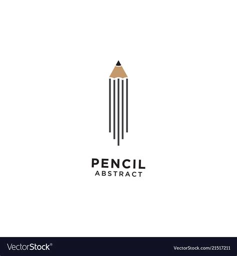 Abstract pencil graphic design template Royalty Free Vector