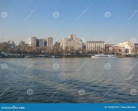 View of the Banks of the River Thames, in London, UK Editorial Stock ...