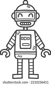 Hand Drawn Robot Toy Kids Illustration Stock Vector (Royalty Free) 2210236411 | Shutterstock