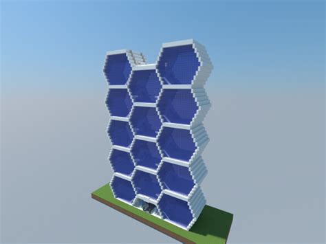 Modern Hexagon skyscraper Minecraft Map