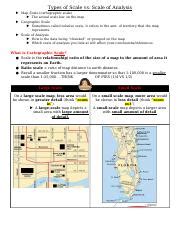 Understanding Scale and Scale of Analysis in Cartography | Course Hero