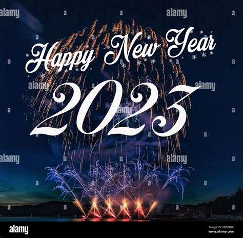 Happy new year 2023 with fireworks background. Celebration New Year 2023 Stock Photo - Alamy