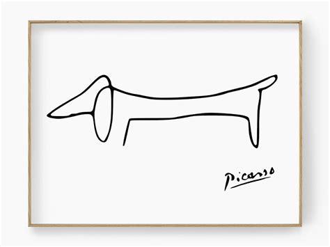 Picasso Dog Print Picasso Animal Art Picasso Line Drawing - Etsy Australia