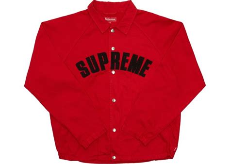 Supreme Snap Front Twill Jacket Red nel 2024