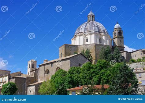 Montefiascone cathedral stock photo. Image of blue, town - 32067234