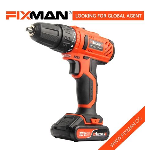 Fixman Power Drill Tool 12V Cordless Lithium Power Drill Battery ...