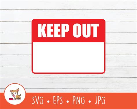 Keep Out SVG, Vector Keep Out Sign Clipart, Blank Keep Out Sign Cut File for Cricut, PNG, EPS ...