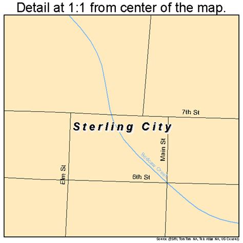 Sterling City Texas Street Map 4870232