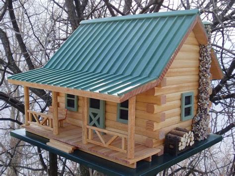 Log Cabin Birdhouse. $185.00, via Etsy. | Unique bird houses, Bird houses diy, Bird houses