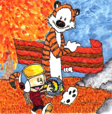 calvin and hobbes fall sledding | For moe information, visit… | Flickr