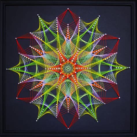Mandala Art, Mandala Boho, String Wall Art, Nail String Art, String Art ...