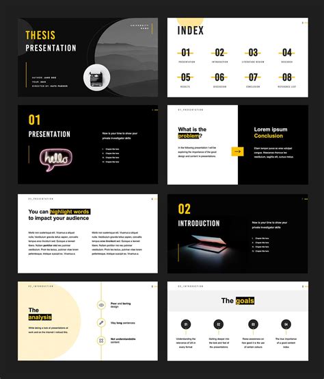 Free • Rea – Thesis Free Presentation Template :: Behance