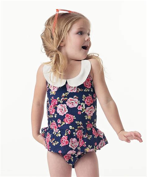 Look at this Navy Sabrina One-Piece Swimsuit - Infant, Toddler & Girls on #zulily today! Toddler ...