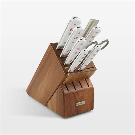 Wusthof Classic White 9-Piece Knife Block Set + Reviews | Crate & Barrel