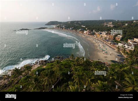 Aerial view of Kovalam Beach, Kovalam, Kerala, India Stock Photo - Alamy