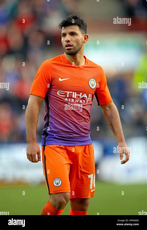 Manchester City's Sergio Aguero during the Emirates FA Cup, Fifth Round match at the John Smith ...