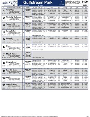 Completable En línea Gulfstream Park Race Results Fax Email Imprimir ...