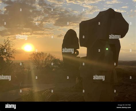 sunset and the outback Stock Photo - Alamy