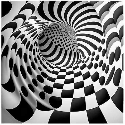 Op Art Tunnel in 2023 | Op art, Optical illusions, Illusions