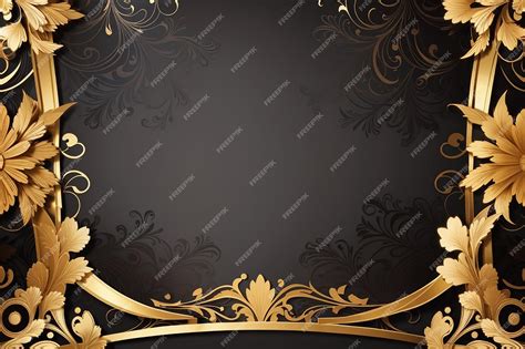 Premium AI Image | Decorative background with an elegant gold border