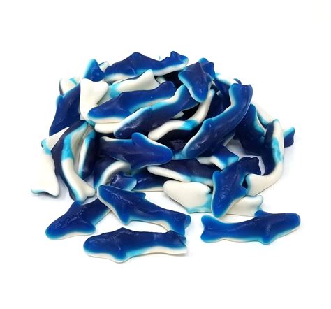 Blue Baby Sharks Gummy Candy, Fantastic Gummy Sharks, Blue Raspberry ...