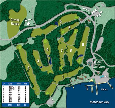 Eagle Point Resort - Golf course map