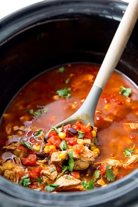 Crockpot Chicken Tortilla Soup - Easy Peasy Meals