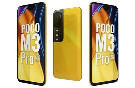 Xiaomi Poco M3 Pro 5G Poco Yellow 3D model | CGTrader