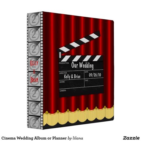 Cinema Wedding Album or Planner 3 Ring Binder