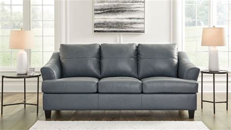 Genoa Leather Queen Sleeper Sofa - Gray | Home Furniture