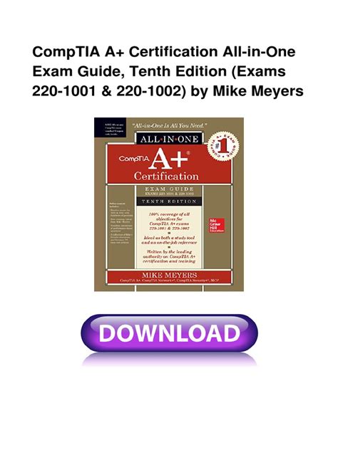 A Comprehensive Guide to Passing the CompTIA A+ Certification Exams 220-1001 & 220-1002 | PDF ...