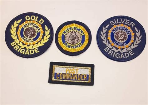 4 American Legion Patches Veteran Gold Brigade Silver - Etsy